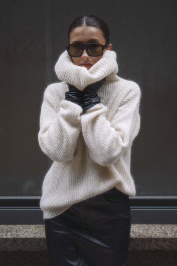 EGZT SEASHELL ALPACA–MOHAIR WOOL SWEATER